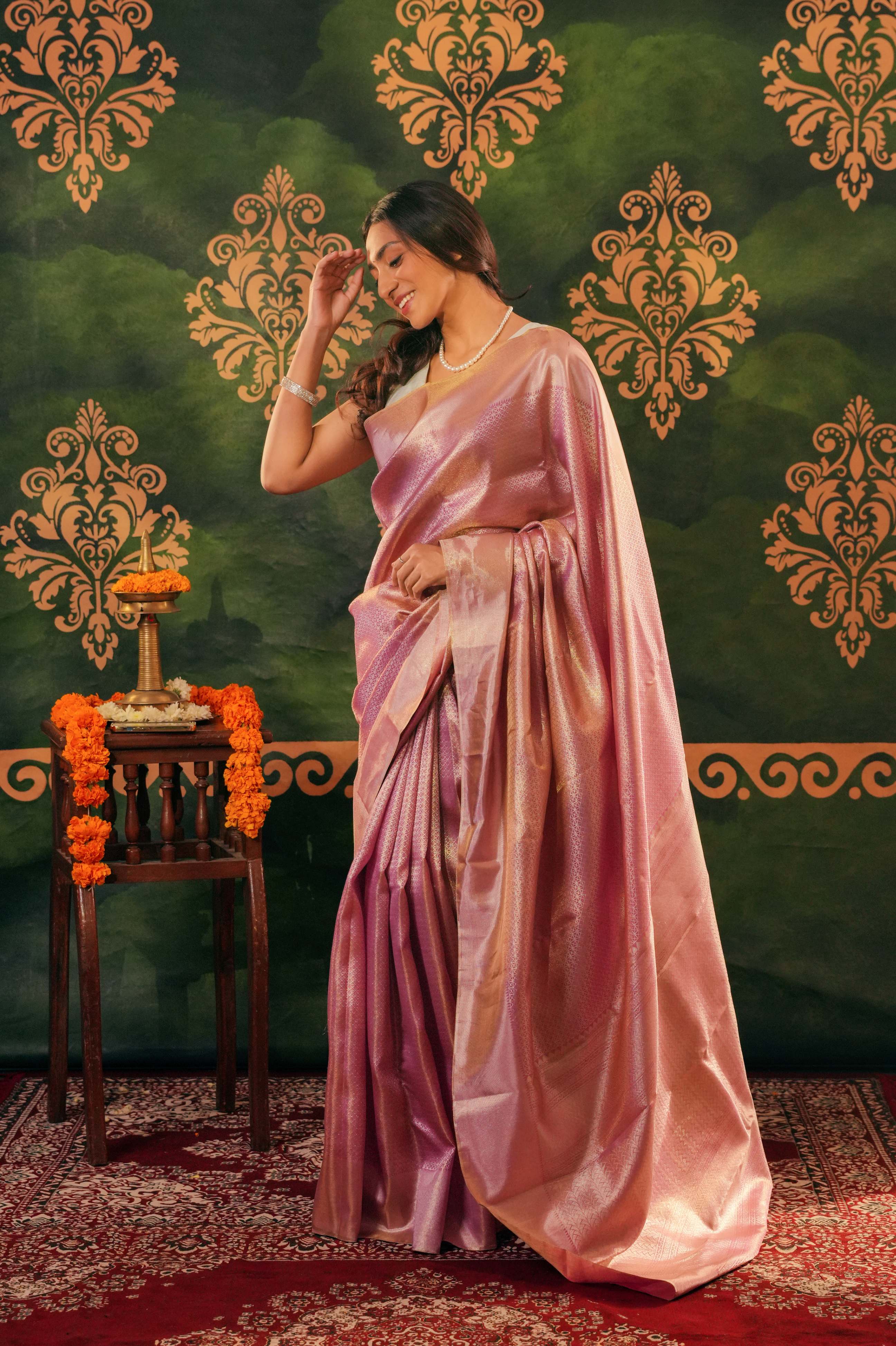 PURE KANJIVARAM TISSUE SILK SAREE