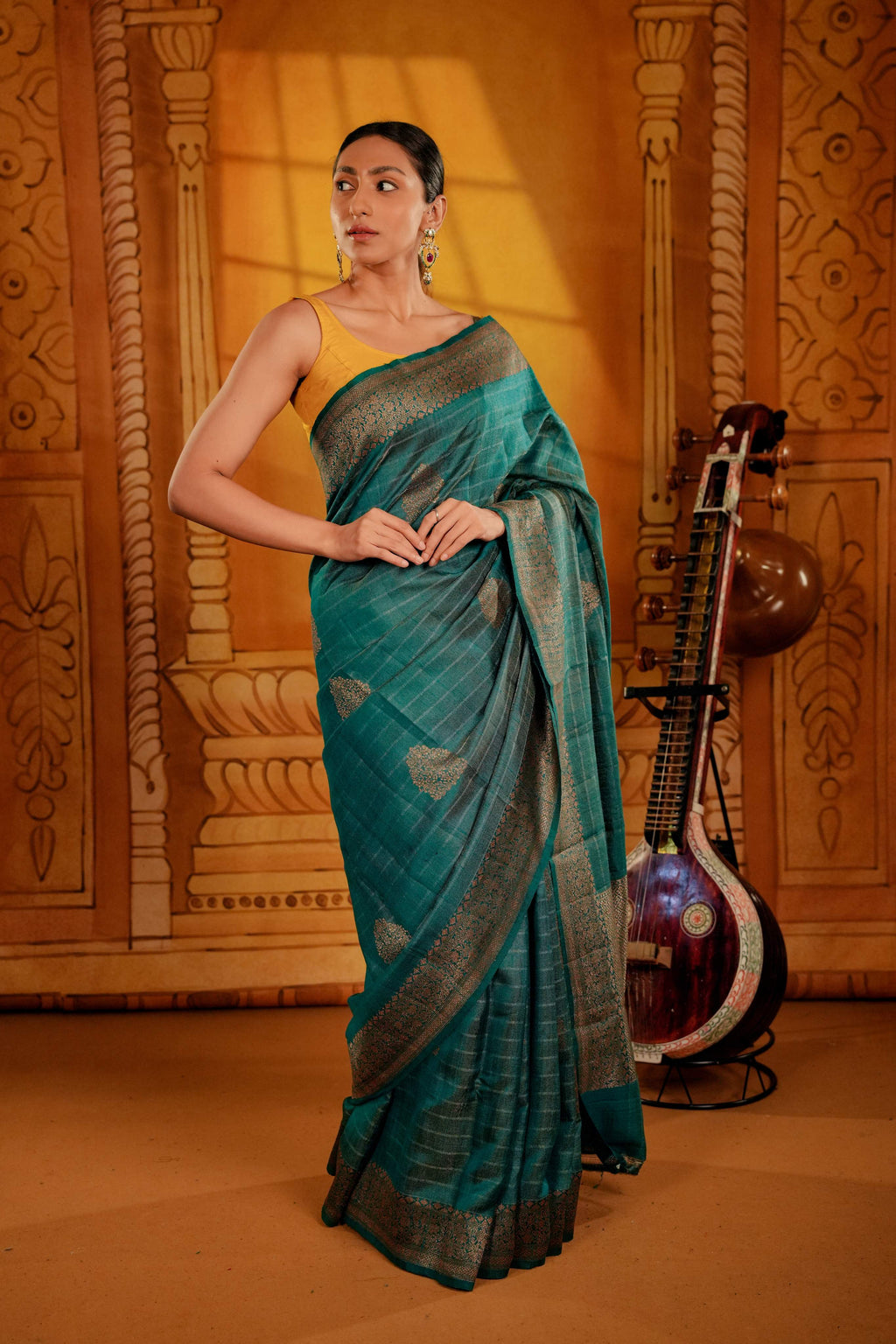 PURE BANARS MATKA SILK SAREE