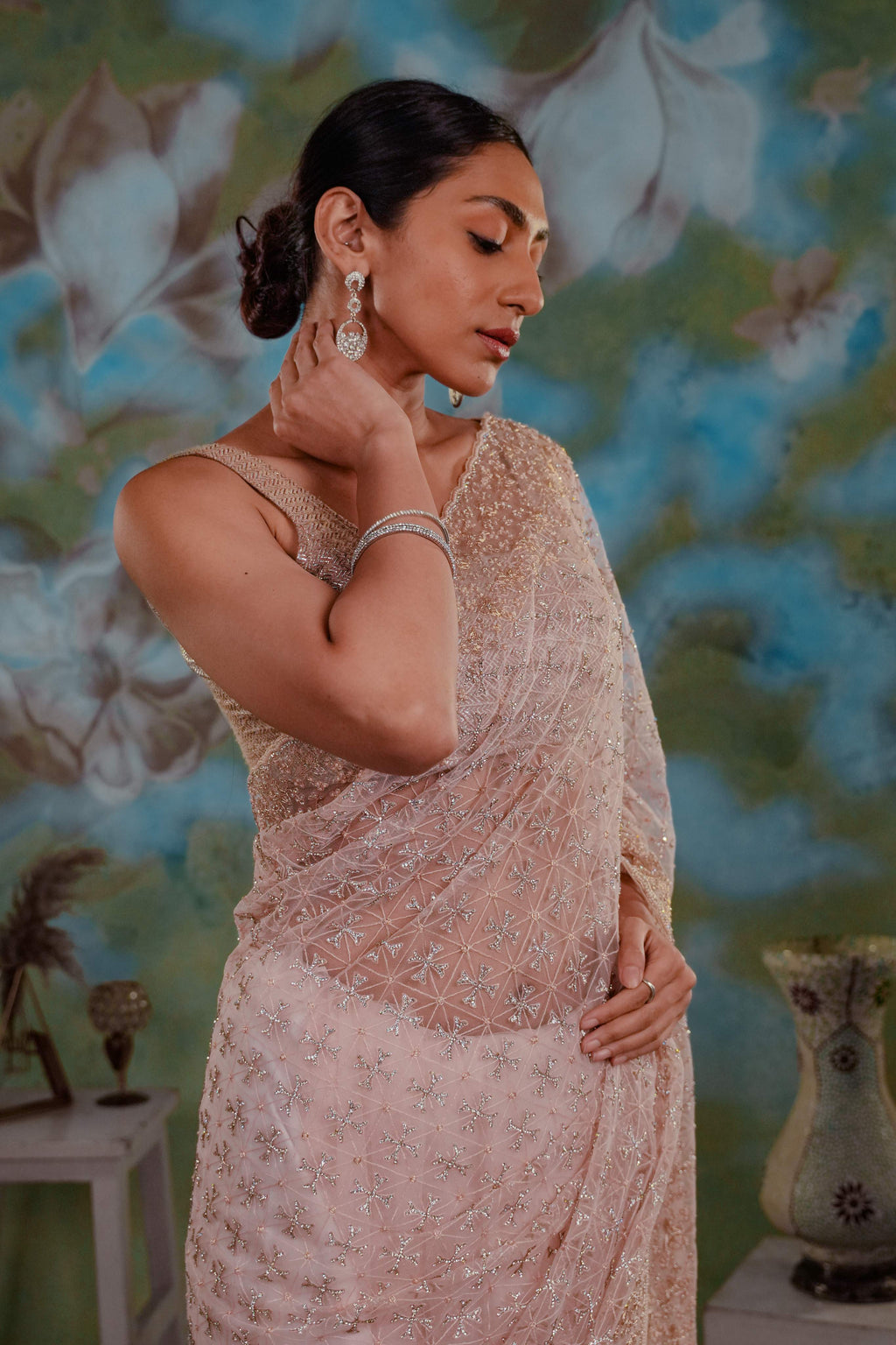 DESIGNER NET SILK SAREE